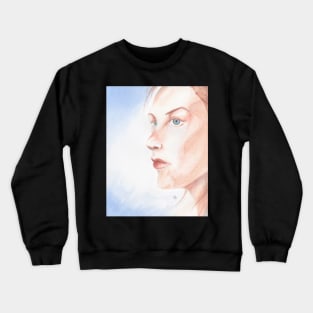 Watercolor girl painting II Crewneck Sweatshirt